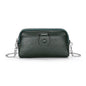 Portefeuille long cuir véritable femme pochette chaîne bandoulière