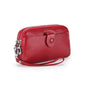 Portefeuille long cuir véritable femme pochette chaîne bandoulière