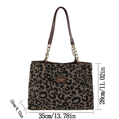 Sac cabas léopard vintage femme