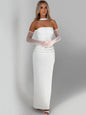 Robe longue dos nu épaules dénudées soirée femme