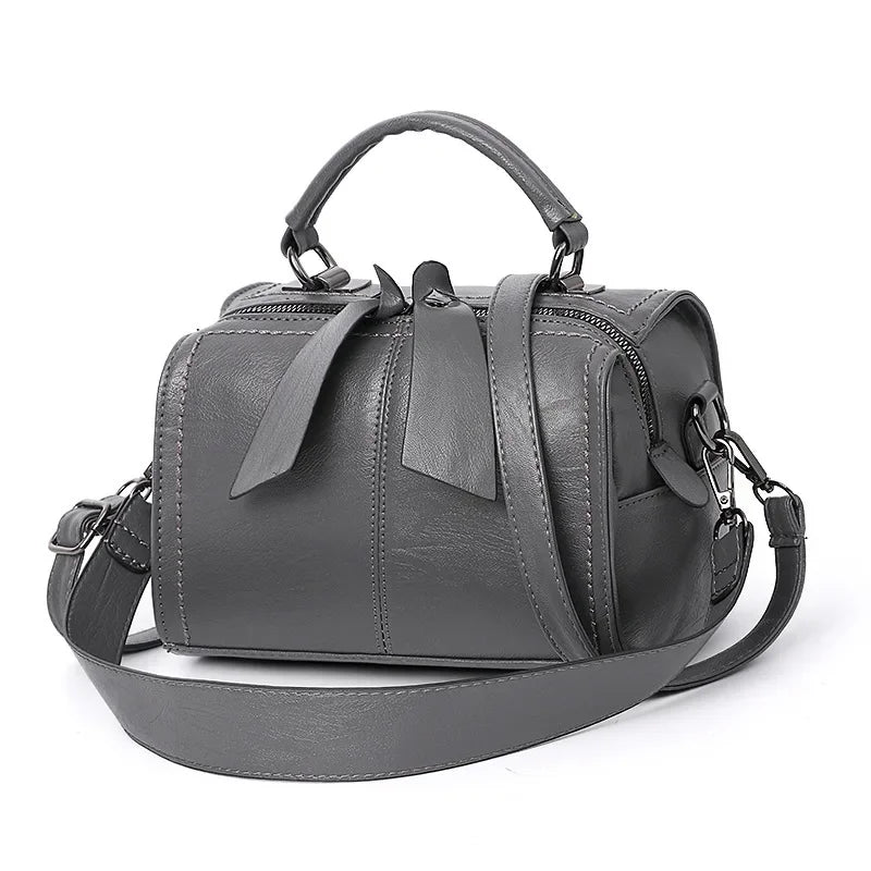 Sac à main carré nœud style coréen cuir souple bandoulière