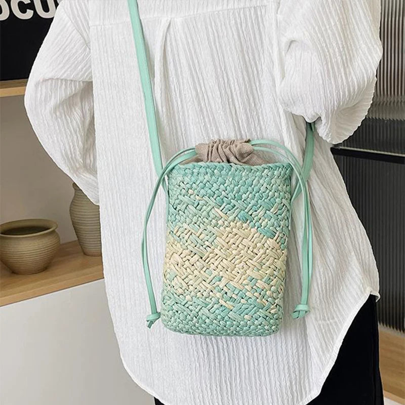 Sac raphia bohème plage femme été