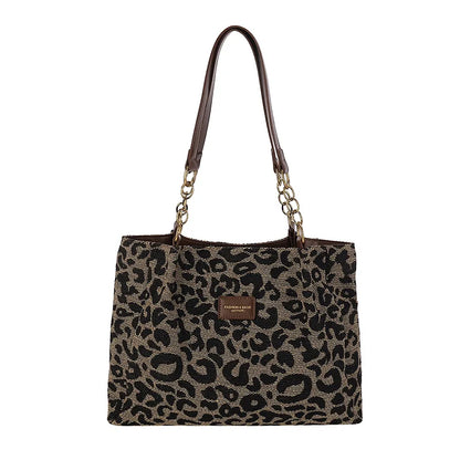 Sac cabas léopard vintage femme