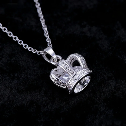 Collier couronne argent 925 femme bijou élégant mariage