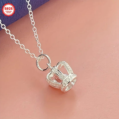 Collier couronne argent 925 femme bijou élégant mariage