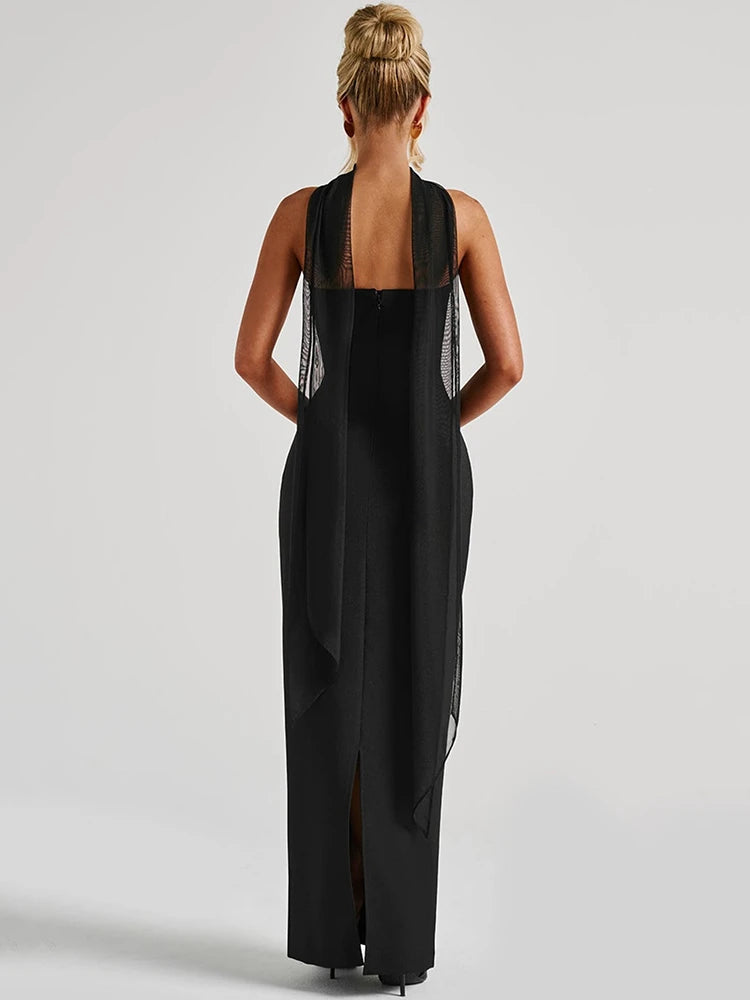 Robe longue dos nu épaules dénudées soirée femme