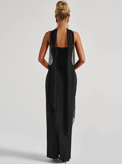 Robe longue dos nu épaules dénudées soirée femme