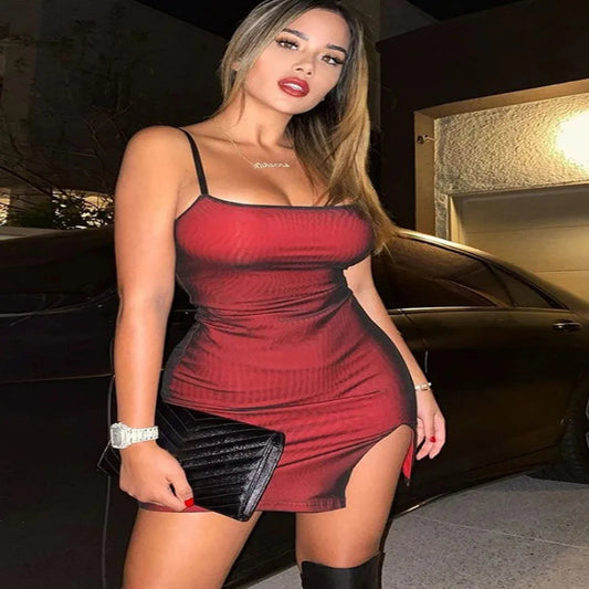 Robe moulante maille soirée élégante femme