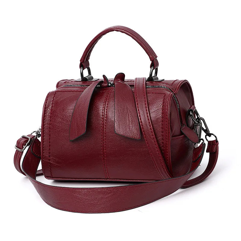 Sac à main carré nœud style coréen cuir souple bandoulière
