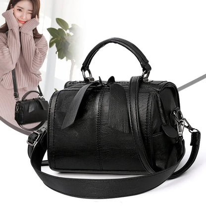 Sac à main carré nœud style coréen cuir souple bandoulière
