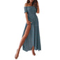 Robe florale épaules dénudées style bohème femme