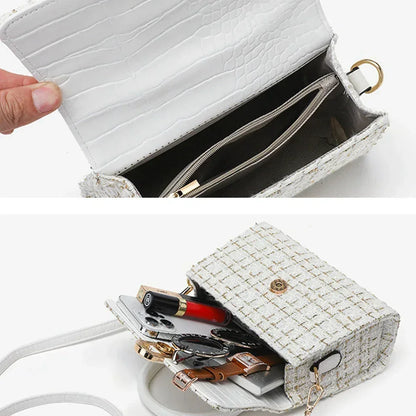 Sac à main femme tendance 2026 simili cuir motif carreaux