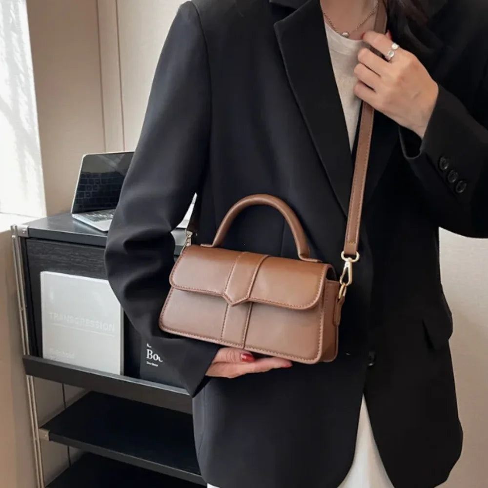Sac satchel cuir vintage femme