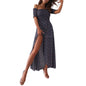 Robe florale épaules dénudées style bohème femme