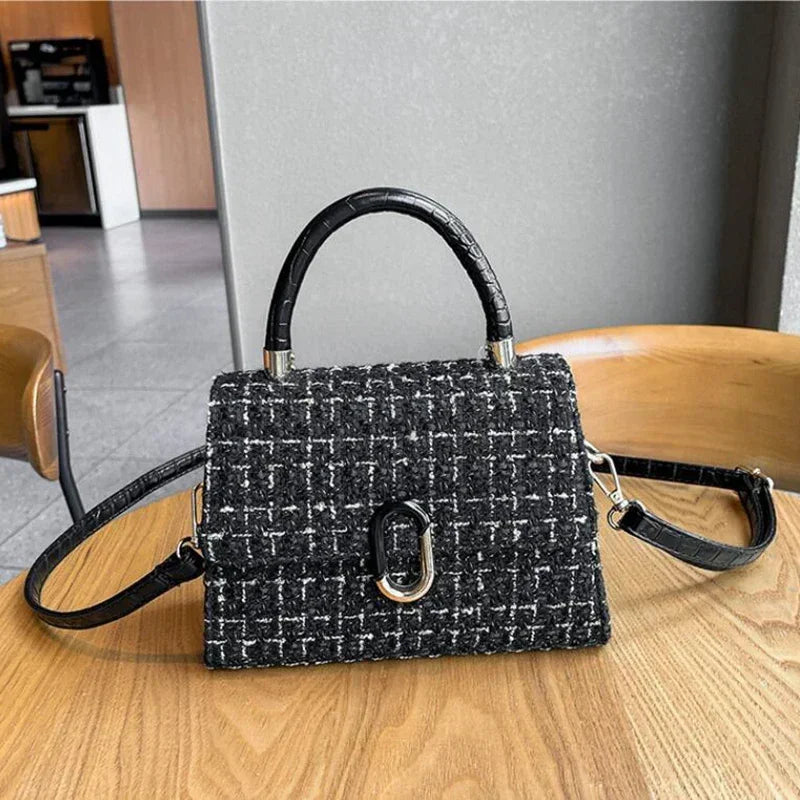 Sac à main femme tendance 2026 simili cuir motif carreaux