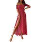 Robe florale épaules dénudées style bohème femme
