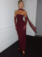Robe longue dos nu épaules dénudées soirée femme