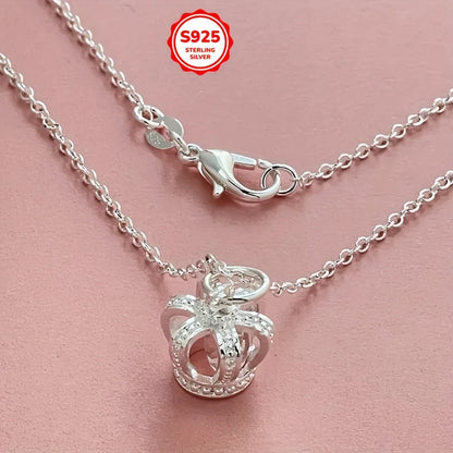 Collier couronne argent 925 femme bijou élégant mariage