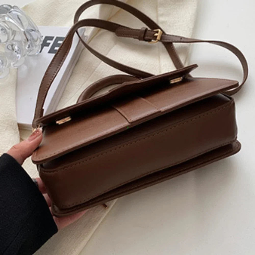 Sac satchel cuir vintage femme