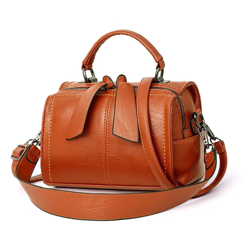 Sac à main carré nœud style coréen cuir souple bandoulière