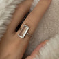 Bague transparente ajustable luxe femme